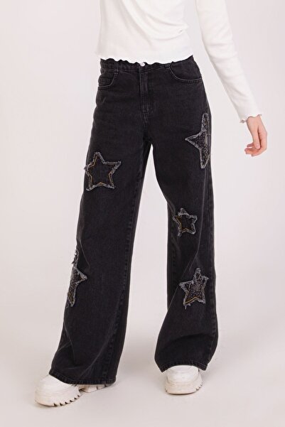 DMB BOYS & GIRLS Çaren Kids- Pantaloni de denim pentru fete cu picior largi, ...