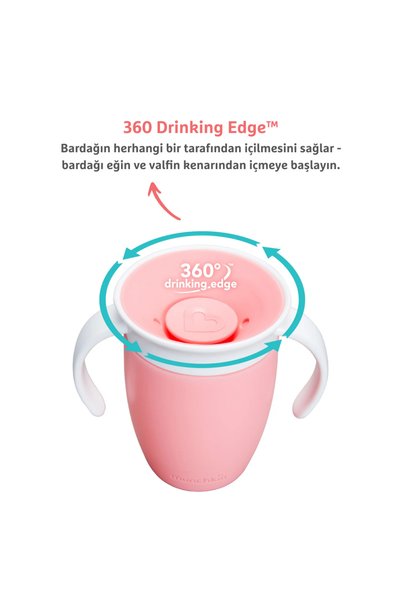Munchkin Mucize 360 Alıştırma Bardağı 6ay+ 207ml Pembe 1 Adet
