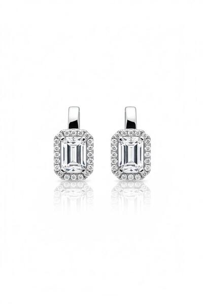 Çgk Çiğdem Gürel Kuyumculuk ÇGK Kadın Tektaş Baget Altın Küpe-Pırlanta Tasarı...