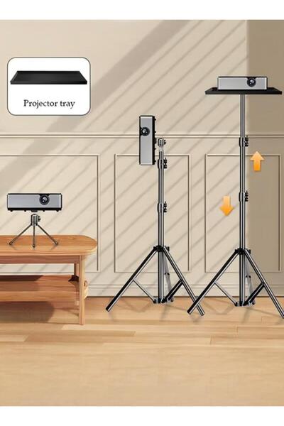 DOMEET حامل ثلاثي القوائم لجهاز العرض، حامل أرضي للكمبيوتر المحمول بارتفاع قا...