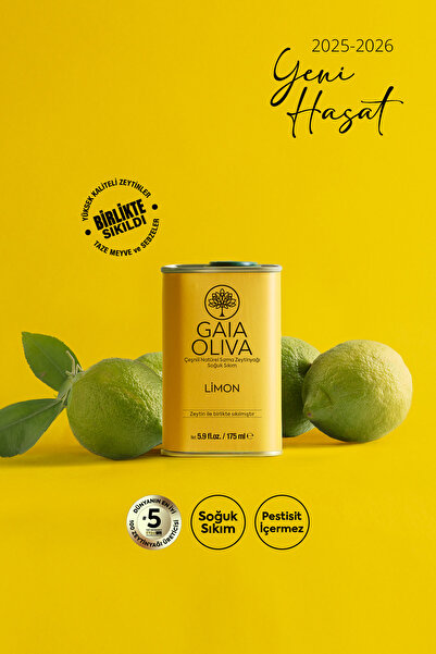 Gaia Oliva Limon Çeşnili 175 ml Natürel Sızma Zeytinyağı