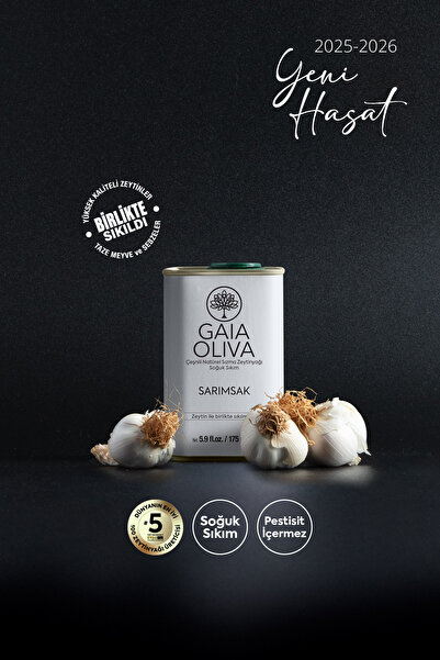 Gaia Oliva Sarımsak Çeşnili 175 ml Natürel Sızma Zeytinyağı (Yeni Hasat)