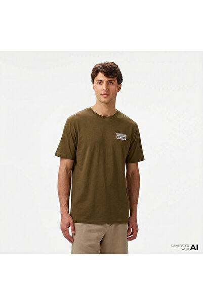 Converse CONS Grafik Baskılı Erkek Kahverengi T-Shirt