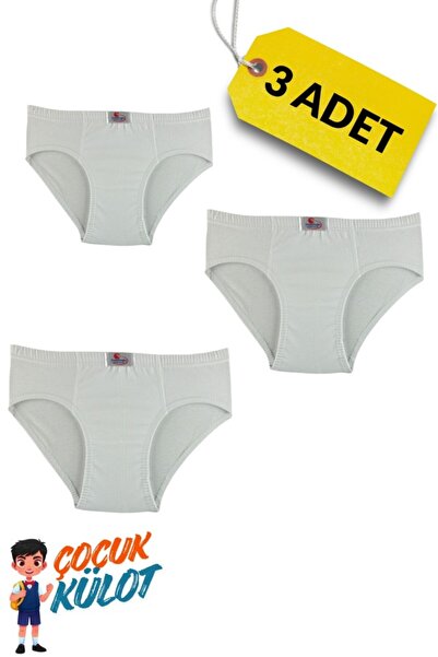 CENNETOĞLU Chiloți albi pentru băieți 100% bumbac 3 buc