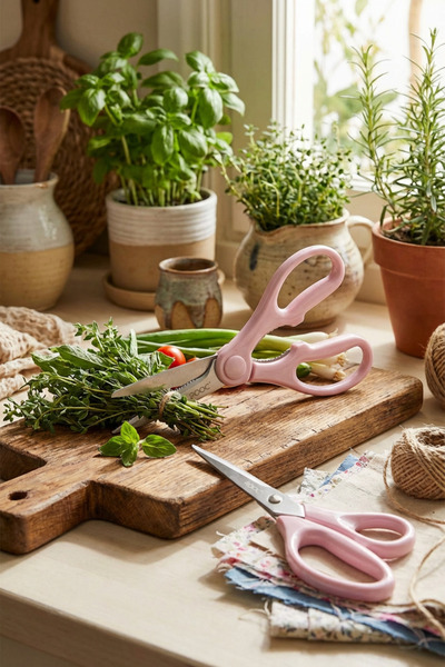 Rooc 2'li Çok Amaçlı Makas Seti – Büyük Boy Pembe, 23 Cm