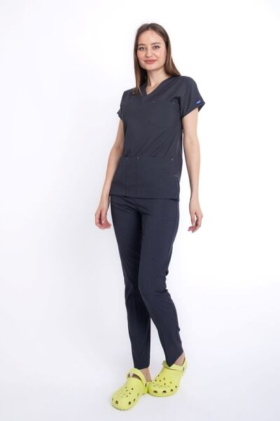 Uçak Medikal بدلة جراحية طبية من ANTHRACITE GRAY CORE FLEX ليكرا