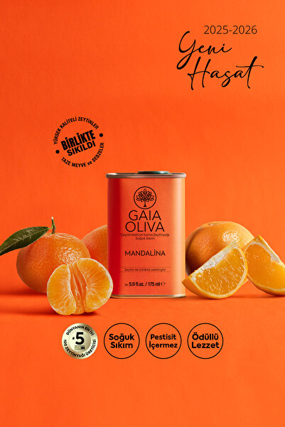 Gaia Oliva Mandalina Çeşnili 175 ml Natürel Sızma Zeytinyağı