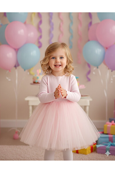 Light pink girl ballerina party dress