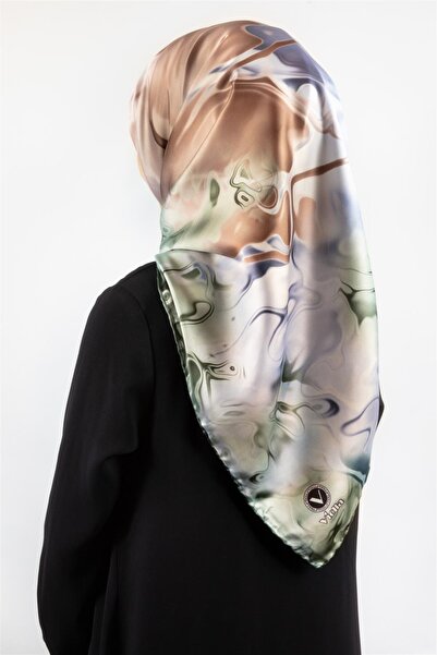 VİOLLA Rayon Batik Desenli Mint Yeşili Renkli 90x90 Dikim Şekli : El Dikişi E...