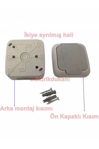 VİKO Sıvaüstü Topraklı Priz Palmiye