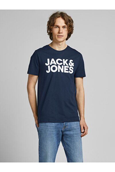 Jack & Jones Tricou cu logo pentru bărbați cu gât - Corplogo