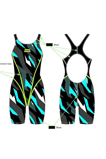 Mad Wave Kız Çocuk Mayosu antichlor Kneeskin junior - Renkli - L: 10-11 YAŞ