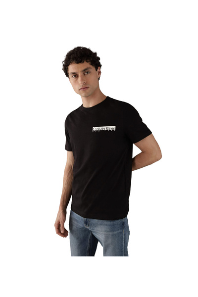 Calvin Klein Cotton Regular Fit Crew Neck Logo t Shirt K10K 113800 Beh Men's ...