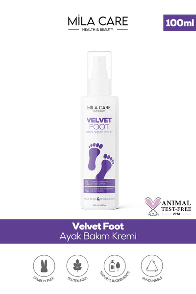 Mila Care Health&Beauty Velvet Foot Topuk Çatlak ve Ayak Bakım Kremi 100ml