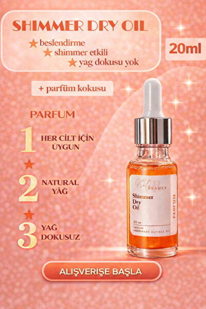 VIOLA BEAUTY Shimmer Dry Oil - Kuru Yağ "Tırnak ve Tırnak Eti Yumuşatıcısı Kütikül Bakım Yağı 20 ml Simli