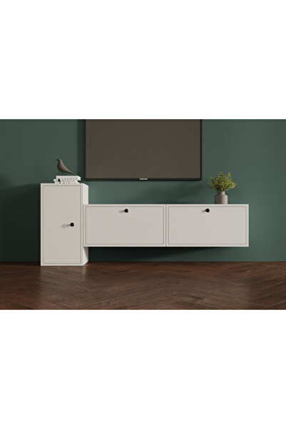 Nettrends Milano Şık ve Modern Duvara Monte 3 Kapaklı Çok Amaçlı TV Ünitesi MST-TVT-1032