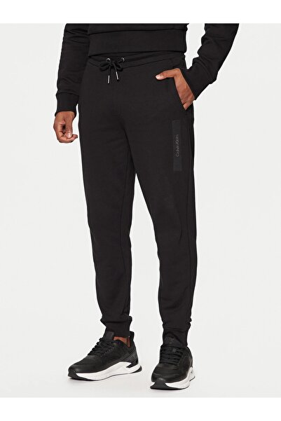 Calvin Klein Erkek Regular Fit Günlük Siyah Eşofman Altı