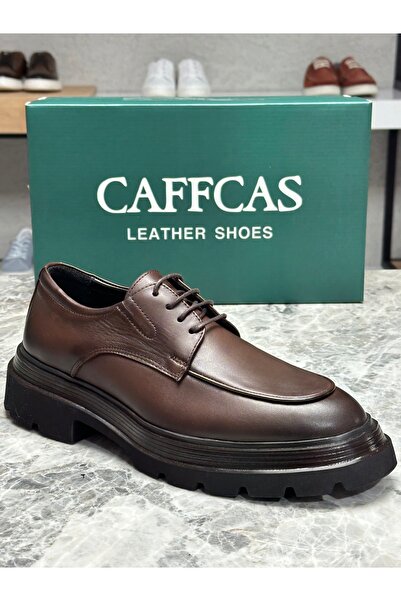 Caffcas Чоловічі повсякденні черевики з натуральної шкіри коричневого кольору...