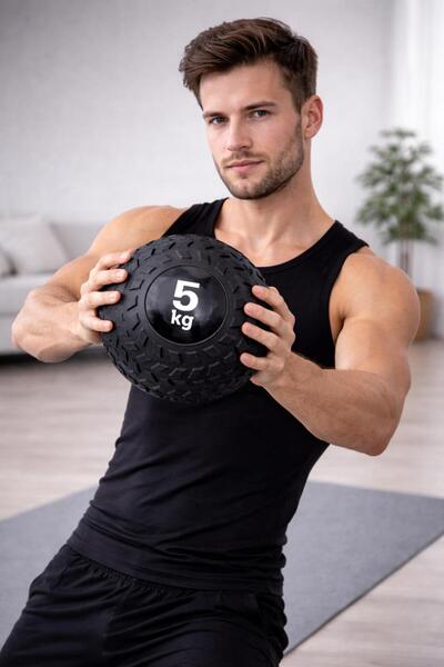 Leyaton Zıplamayan 5 KG Sağlık Topu Siyah