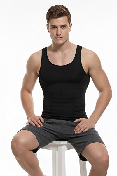 F&W FİT WOMEN Erkek Atlet Korse Bel Göğüs Göbek Toparlayıcı Sıkılaştırıcı Dik...