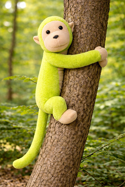 Kartoy Elleri Yapışan Oyun Ve Uyku Arkadaşı Peluş Maymun Oyuncak Sarılan Maym...