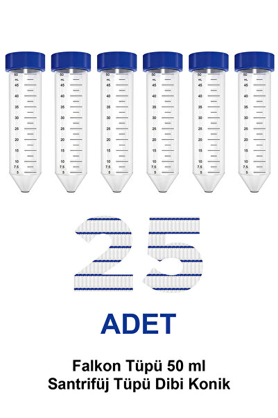 ATEL-SAN Falkon Tüpü 50 ml / Santrifüj Tüpü - Dibi Konik - 25 Adet