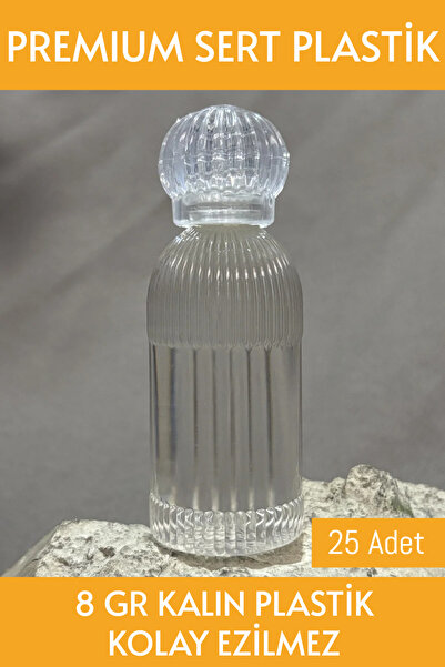 Sizeuyduk 25 Adet 50 ml Plastik Şişe Kapaklı Şeffaf Hediyelik Doldurulabilir ...