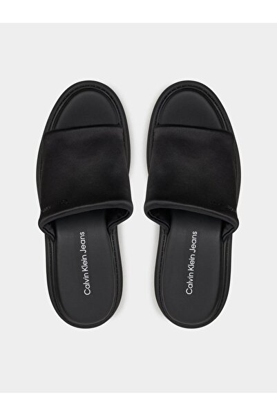 Calvin Klein Kadın Yüksek Topuklu Rahat Logolu Siyah Sandalet YW0YW01339-BEH