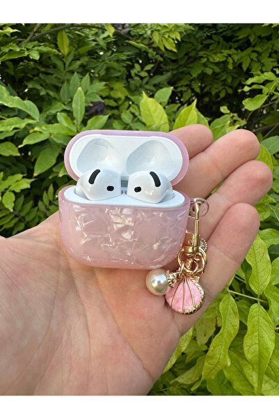 CASABLANCA Airpods 3. Nesil Ile Uyumlu Deniz Kabuğu Ve Taş Charmlı Kulaklık K...