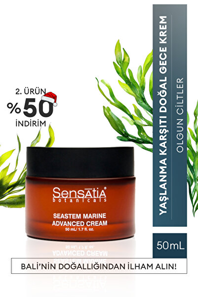 Sensatia Botanicals Yaşlanma Karşıtı Doğal Gece Kremi - İnce Çizgiler, Sıkıla...