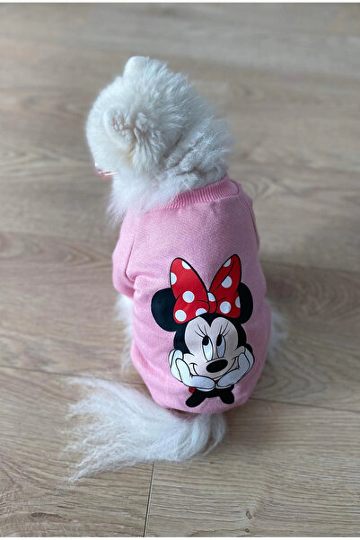 Pembe Baskılı Köpek Sweatshirt