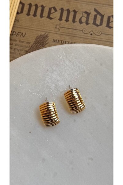 ADENNA JEWELRY أقراط ذهبية عتيقة من الفولاذ