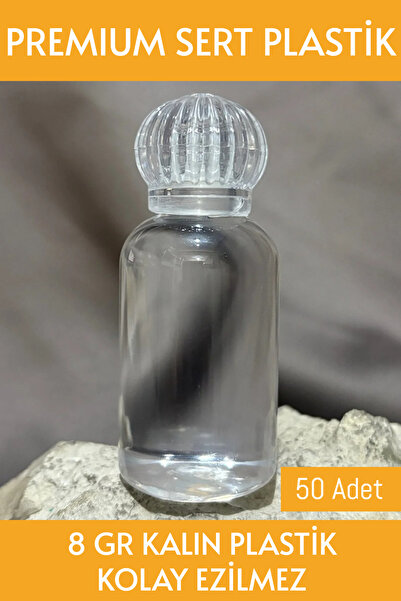 Sizeuyduk 50 Adet 50 ml Plastik Şişe Kapaklı Şeffaf Hediyelik Doldurulabilir Şişe OM61TAC
