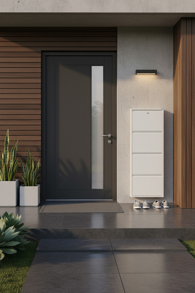 LICCIA Metal Ayakkabılık 4 lü Beyaz Kilitli Model