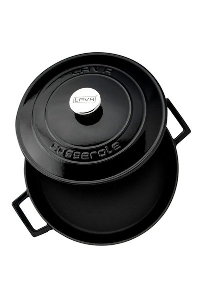 Lava Cast Iron Multi-Purpose Spring Pot Diameter (ø) 28cm - Folk Black