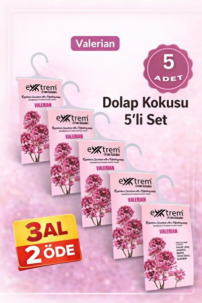 Extrem Valerian Dolap ve Çekmece Kokusu | 5'li Set - Doğal Esanslı - Güve ve ...