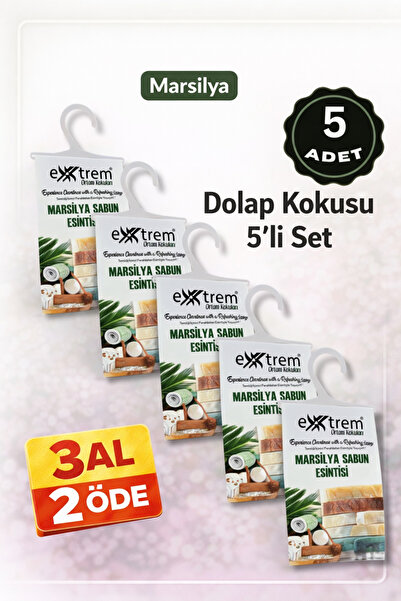 Extrem Marsilya Sabunu Dolap ve Çekmece Kokusu | 5'li Set - Güve ve Neme Karş...
