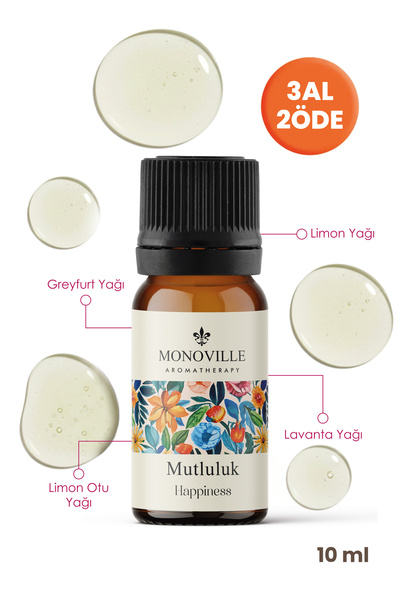 Monoville Mutluluk Uçucu Yağ Karışımı 10 ml %100 Doğal (Happiness Essential O...