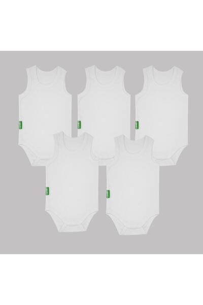 ecowoco Organic Cotton Sleeveless Bodysuit 5-Pack (with Extension Attachment ...