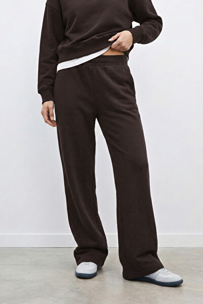 VODENS Brown Wide-Leg Jogger Pants