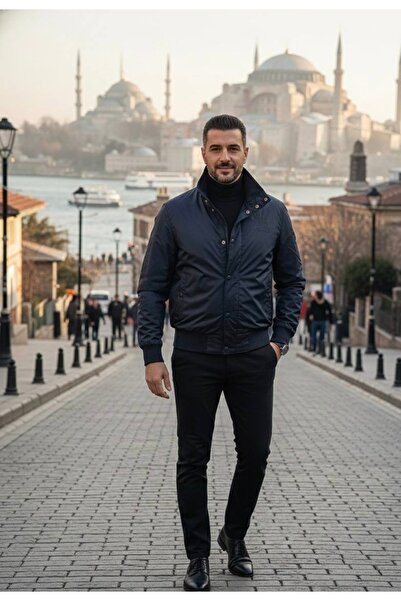 YusGos Men's Windproof and Waterproof Collar with Knitted Detail Inside m Tra...