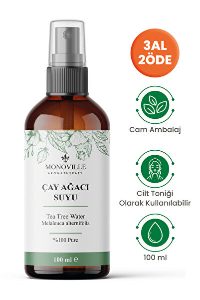 Monoville Çay Ağacı Suyu Cilt Ve Saç Toniği %100 Doğal 100 ml (Tea Tree Water)