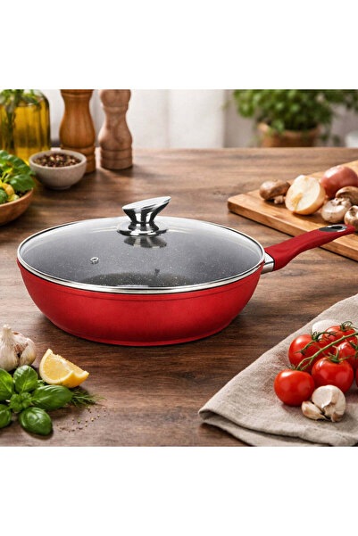 dealshopromania Swan Cooking Non-Stick Deep Frying Pan 28 cm – Ceramic Coatin...