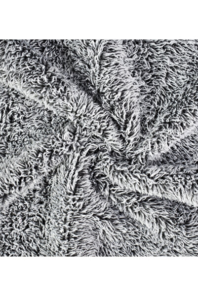 Aslan Online Pabtex Çift Yüzlü Çizgili Vizon Welsoft Peluş Kumaş 180 Cm En KIRÇILLI GRİ