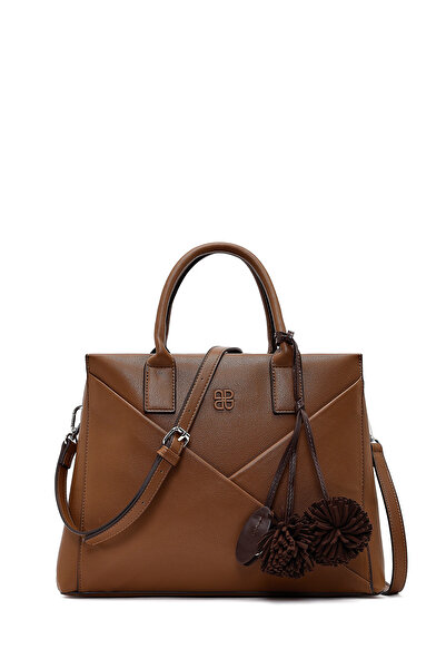 Derimod Kadın Kahverengi Uzun Askılı Aksesuarlı Kol Çantası 25WBD255518