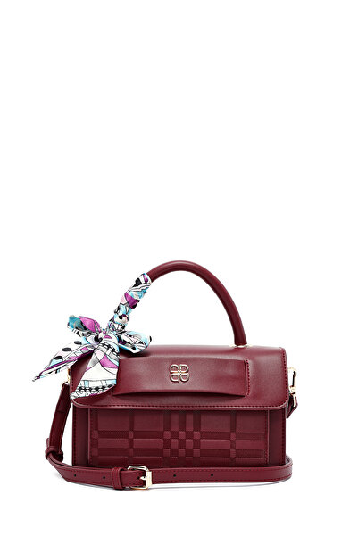 Derimod Kadın Bordo Uzun Askılı Baskılı Çapraz Çanta 25WBD282126