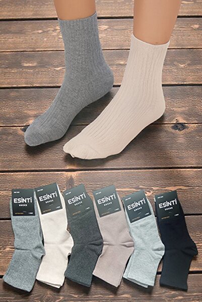 Esinti 6 pár férfi női pamut pasztell színű főiskolai zokni színes mintás uniszex klasszikus stílusú zokni