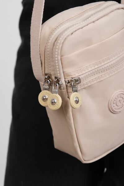 Çanta Trend Mega Beige Αδιάβροχη τσάντα τηλεφώνου 6 θέσεων με ρυθμιζόμενο λου...