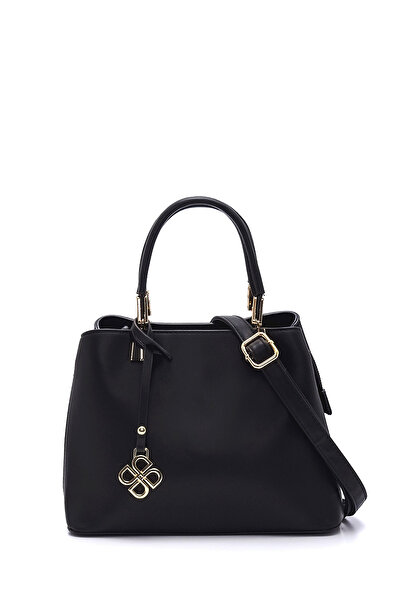 Derimod Kadın Siyah Uzun Askılı Aksesuar Detaylı Kol Çantası 25WBD262718