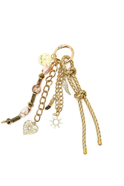 Derimod Charm metalic cu mărgele cu lanț de aur pentru femei 000A2D471014